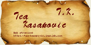 Tea Kasapović vizit kartica